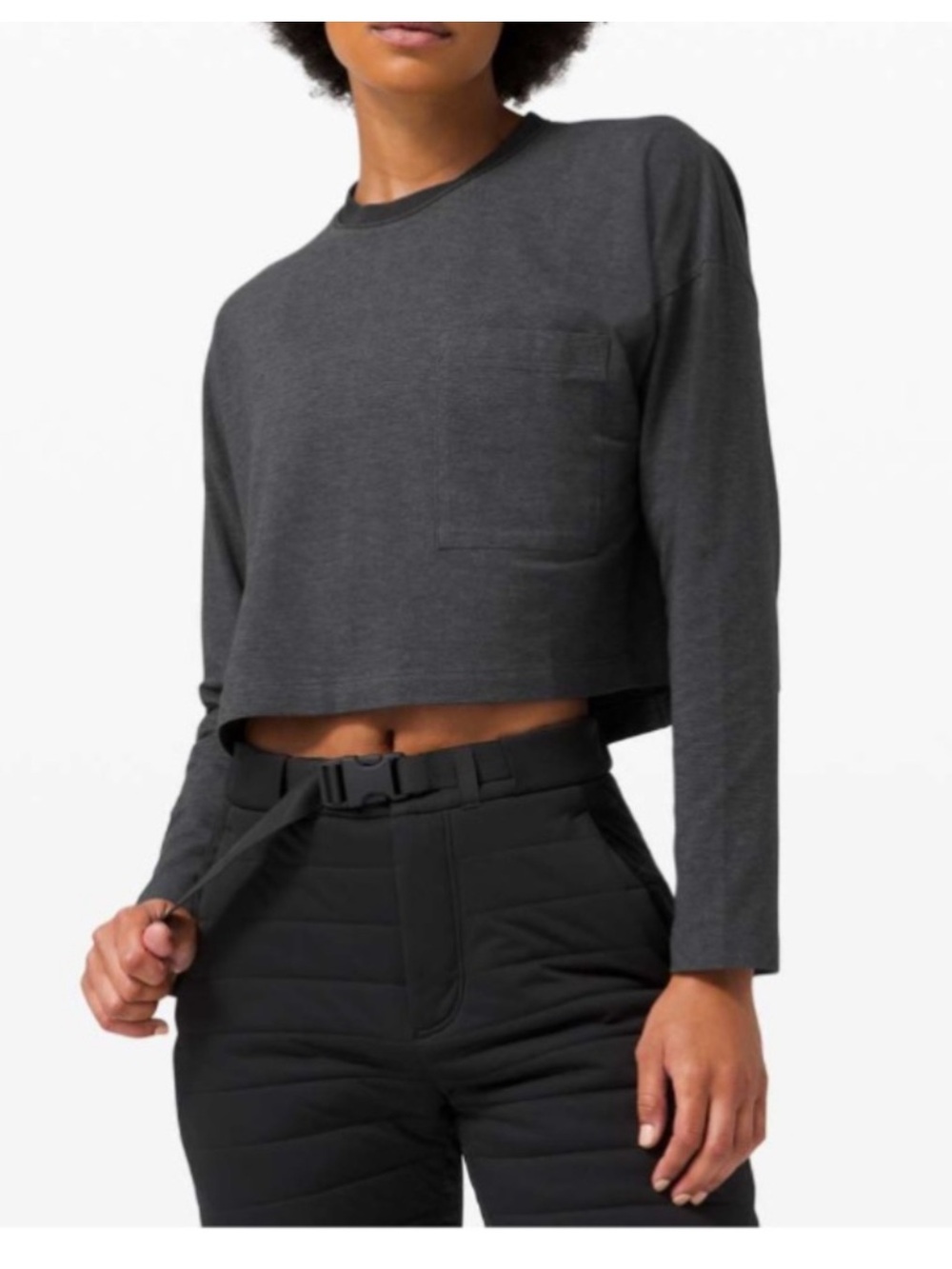 Lululemon Check the Box Long Sleeve
Heathered Black Size 8